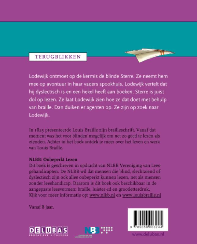 Brief in geheimschrift / Het brailleschrift / Terugblikken achterkant