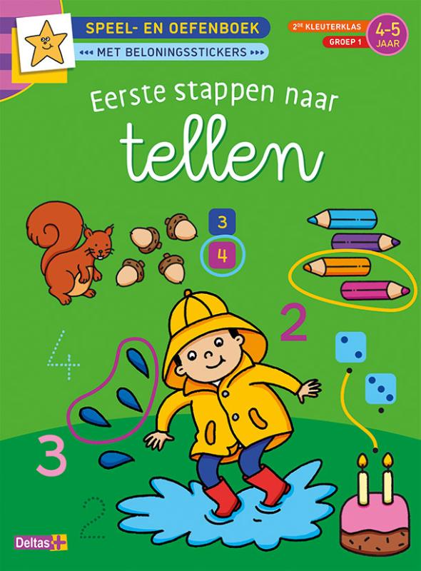 Speel- en oefenboek met beloningsstickers Eerste stappen naar tellen 4-5 jaar