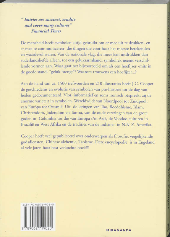 Geillustreerde encyclopedie van traditionele symbolen achterkant