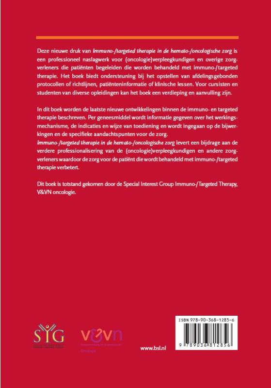 Immuno-targeted therapie in de hemato-/oncologische zorg achterkant