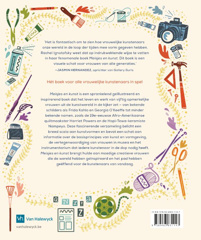 Meisjes en kunst achterkant