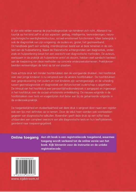 Handboek psychodiagnostiek voor de hulpverlening aan kinderen en adolescenten achterkant
