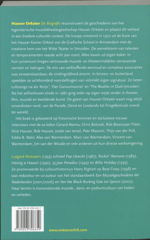 Hauser Orkater - De Biografie achterkant