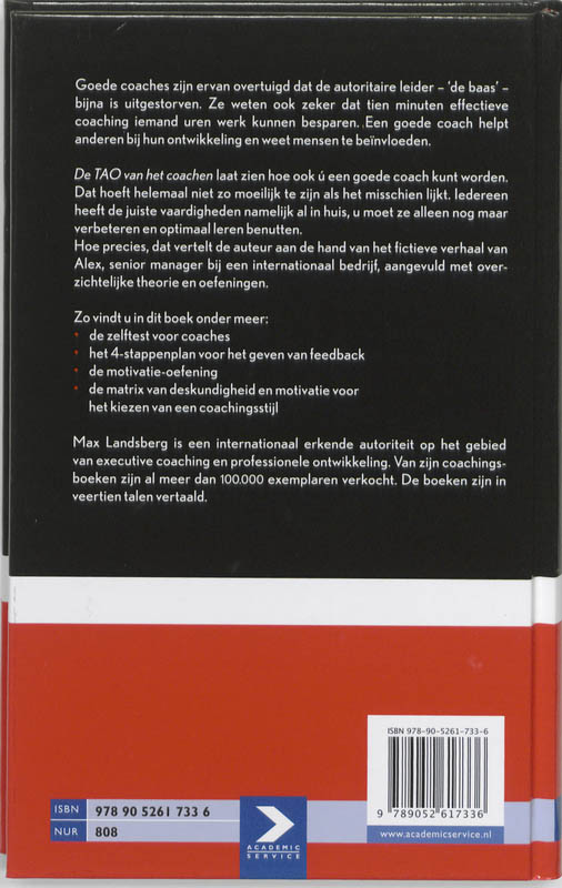 De TAO van het coachen achterkant