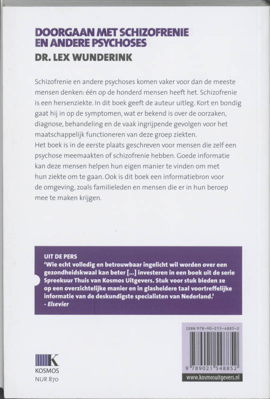 Spreekuur thuis  -   Doorgaan met schizofrenie achterkant