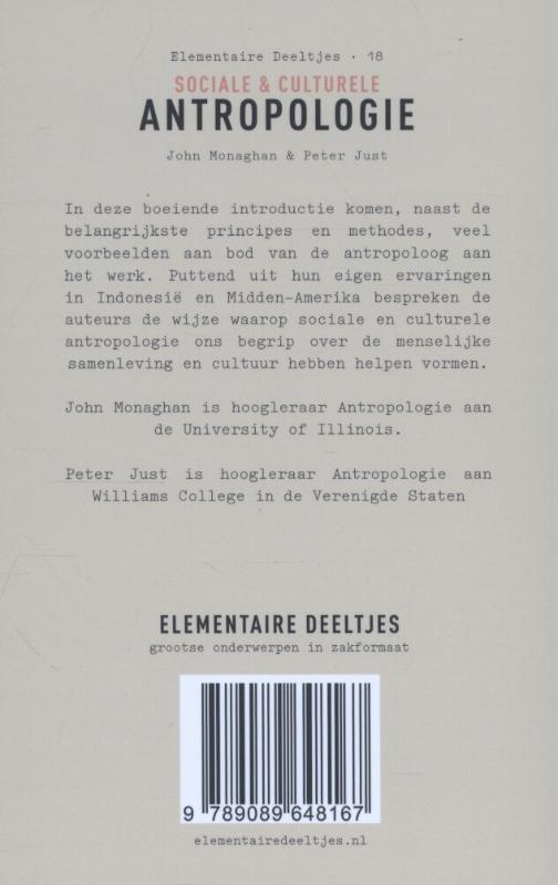 Sociale en culturele antropologie / Elementaire Deeltjes / 18 achterkant
