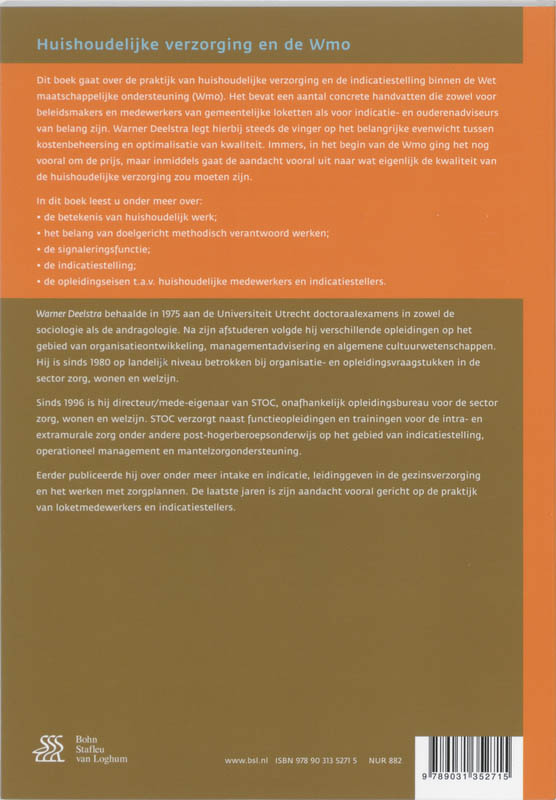 Huishoudelijke verzorging en de wmo achterkant