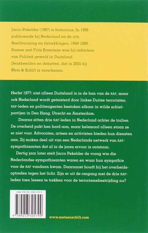 Sympathie voor de RAF achterkant