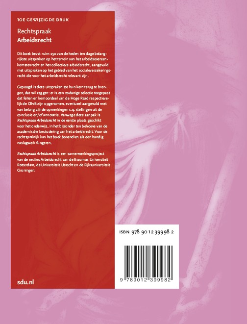 Rechtspraakreeks  -  Rechtspraak Arbeidsrecht 2017 achterkant