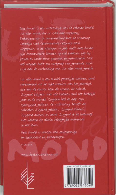 Uit aller mond... Eenstemmige bundel met gitaaraccoorden achterkant