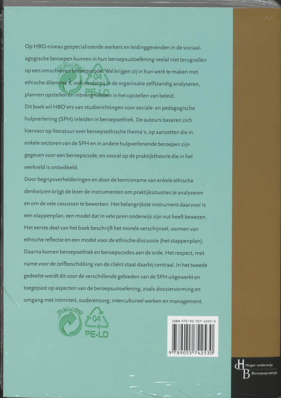 Beroepsethiek voor sociale en pedagogische hulpverlening (SPH) achterkant