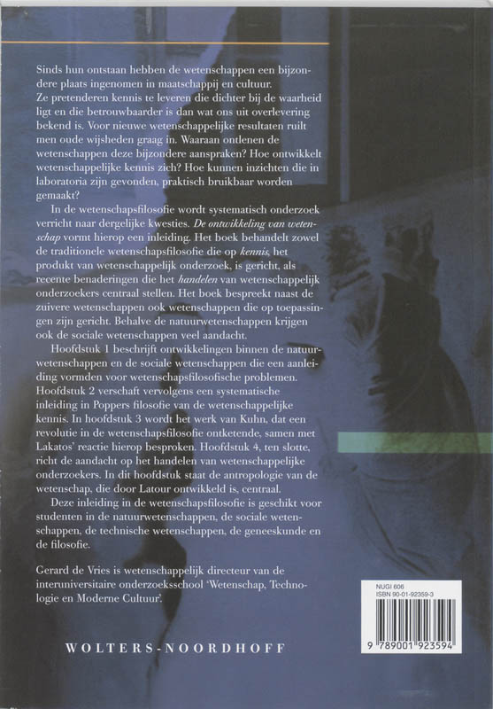 De ontwikkeling van wetenschap achterkant