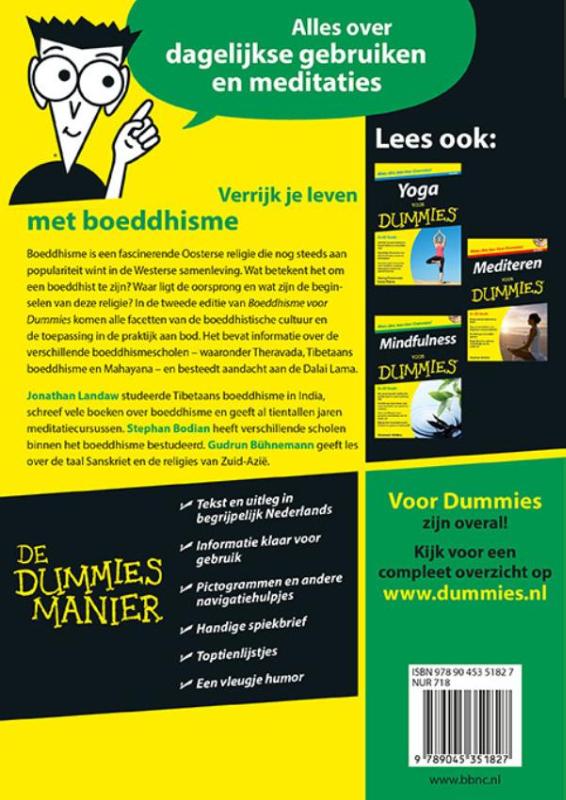 Boeddhisme voor dummies / Voor Dummies achterkant