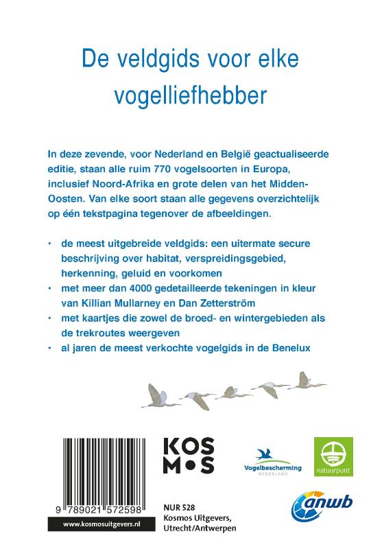 ANWB Vogelgids van Europa / ANWB natuurgidsen achterkant