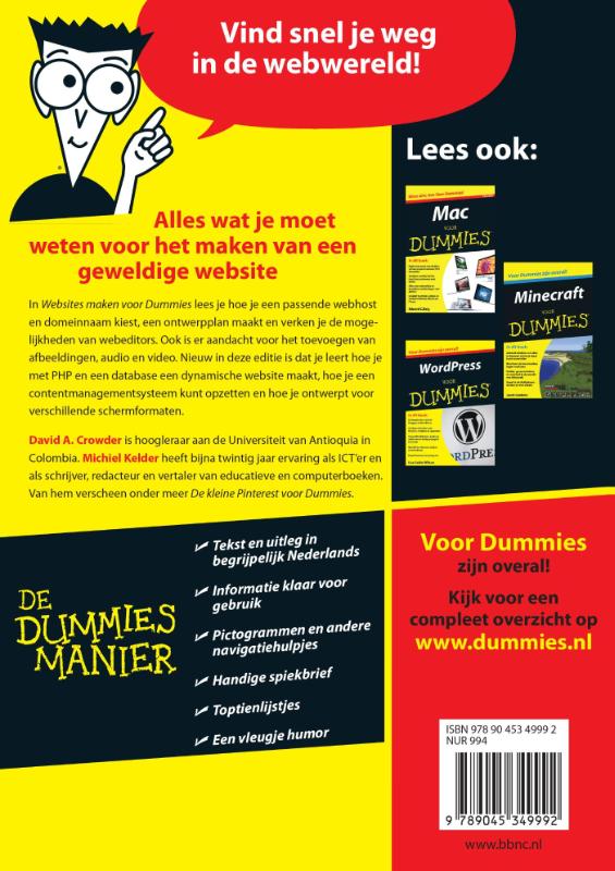 Websites maken voor Dummies achterkant