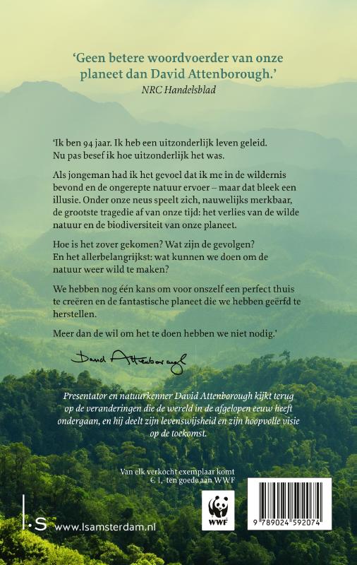 Een leven op onze planeet achterkant