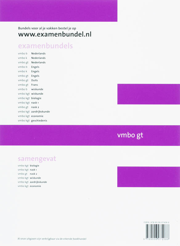 Examenbundel Vmbo Gt Engels achterkant