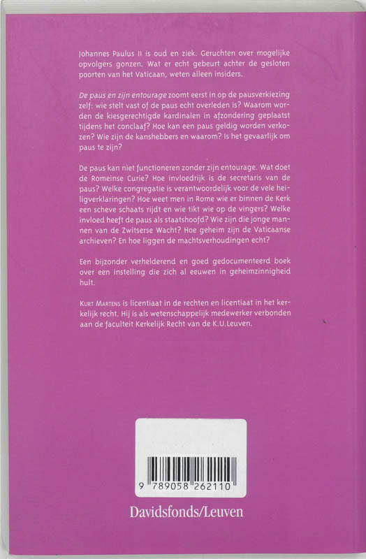 De Paus En Zijn Entourage achterkant