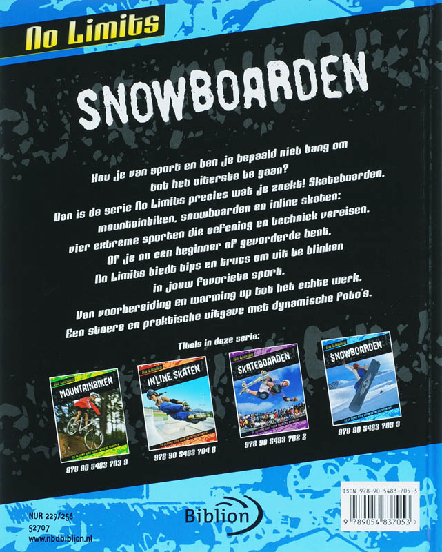 Snowboarden / No Limits achterkant