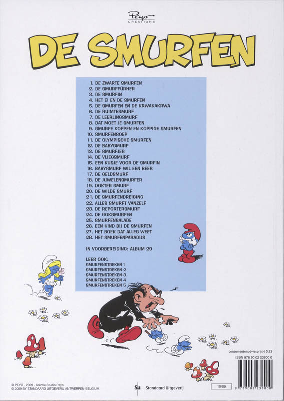 De ruimtesmurf / De Smurfen / 06 achterkant