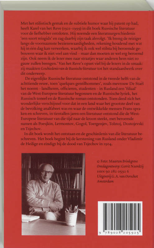 Geschiedenis Van De Russische Literatuur achterkant