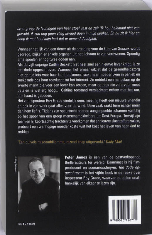 Ten dode opgeschreven / Roy Grace / 5 achterkant