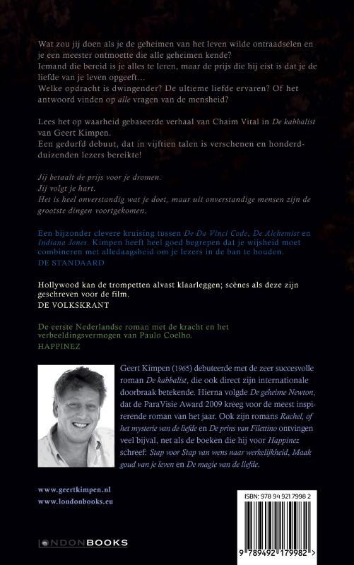De kabbalist achterkant