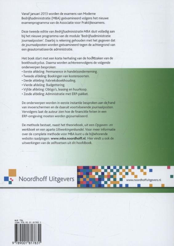 Bedrijfsadministratie MBA achterkant