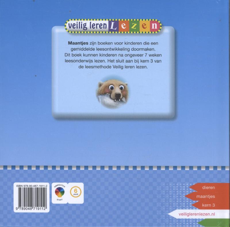 Veilig leren lezen - Beer eet vis AVI S achterkant