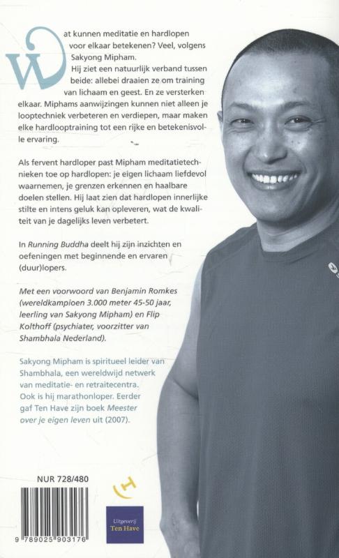 Running Buddha achterkant