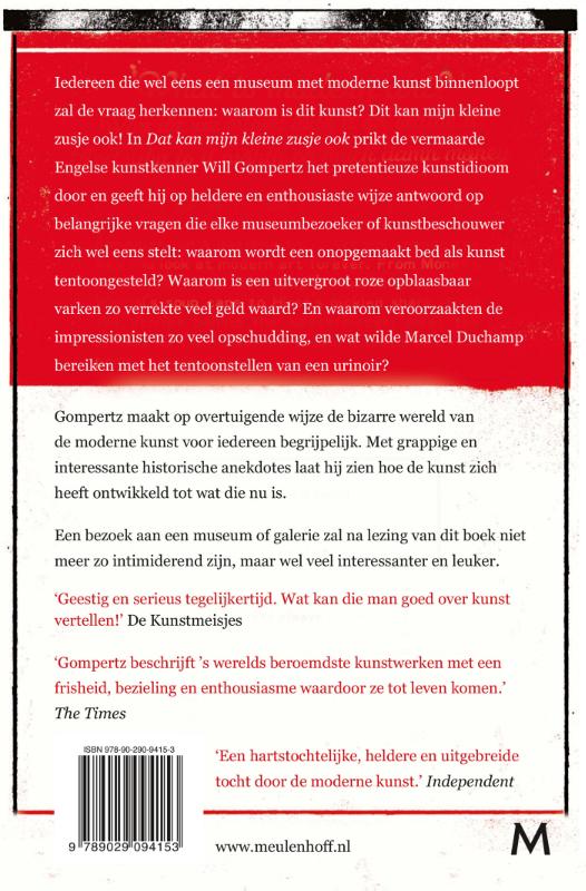 Dat kan mijn kleine zusje ook achterkant