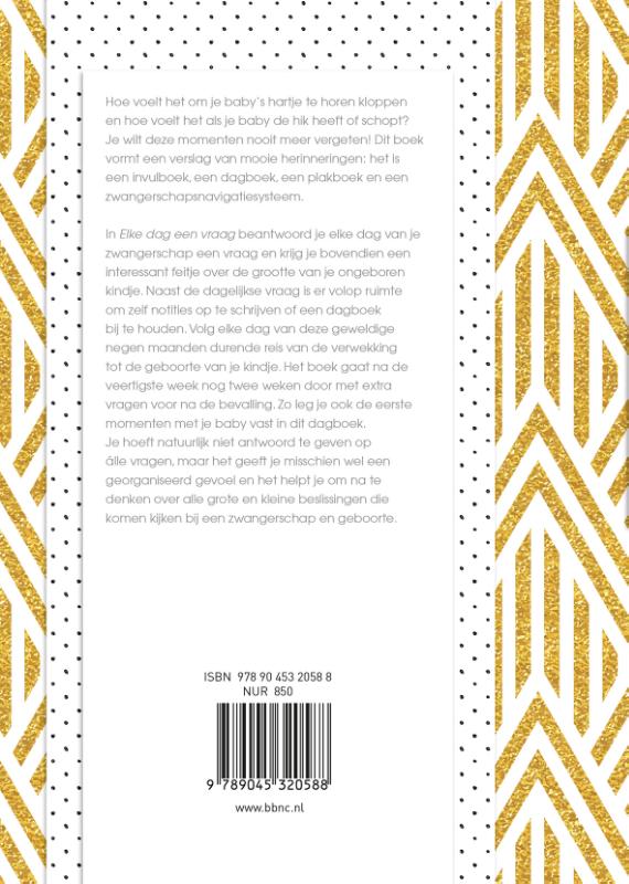 Hee Kleintje Zwangerschapsdagboek: Elke Dag Een Vraag achterkant
