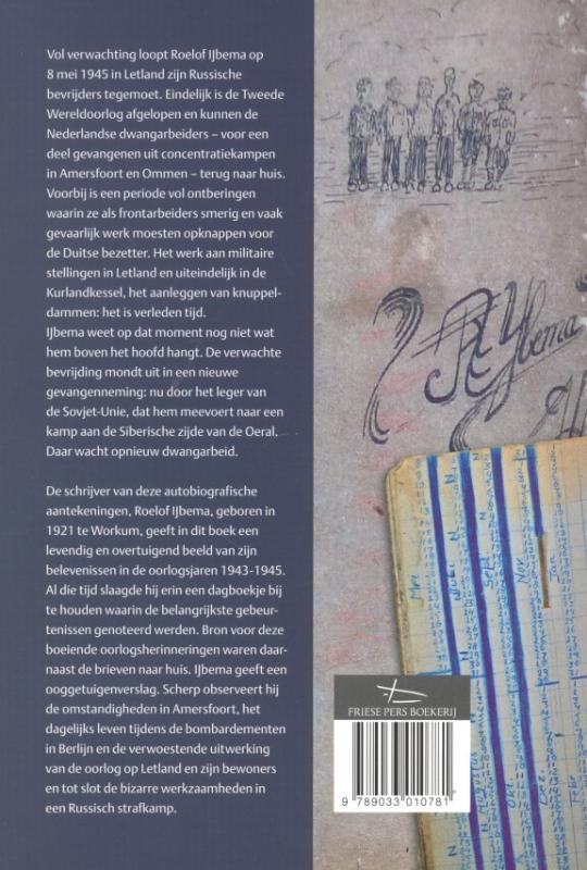 Dwangarbeider tussen twee fronten achterkant