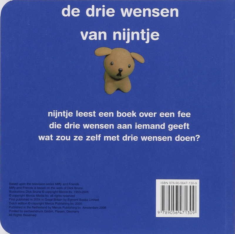 De Drie Wensen Van Nijntje achterkant