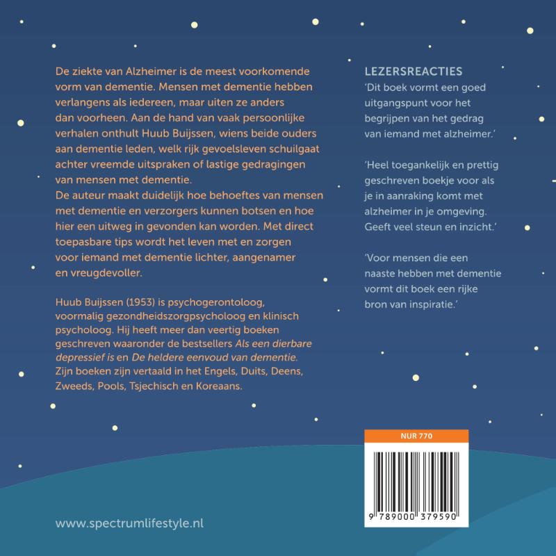 Als een dierbare alzheimer heeft achterkant