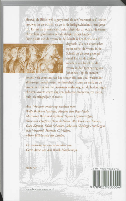 Vrouwen onderweg achterkant