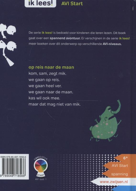 Op reis naar de maan / Ik lees! achterkant