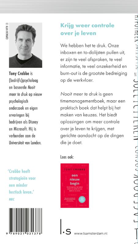 Nooit meer te druk achterkant