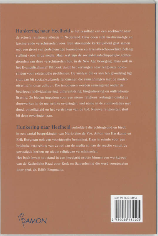 Hunkering naar heelheid achterkant