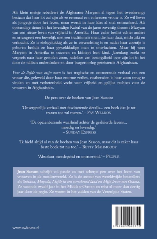 Voor de liefde van mijn zoon achterkant