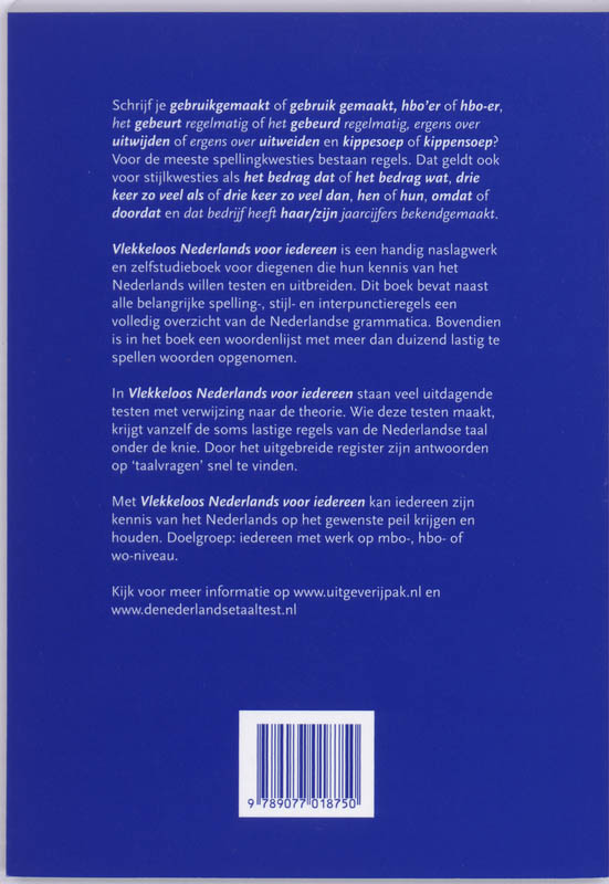 Vlekkeloos Nederlands voor iedereen achterkant