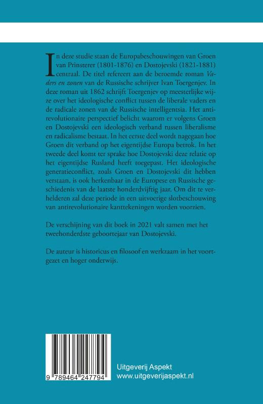 Vaders en zonen in antirevolutionair perspectief achterkant