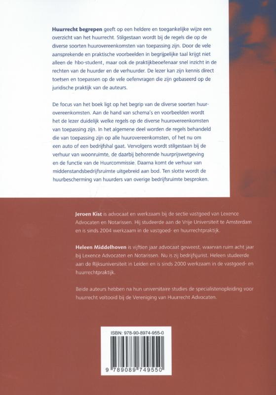 Huurrecht begrepen / Recht begrepen achterkant