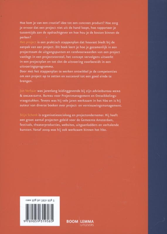 Het project achterkant