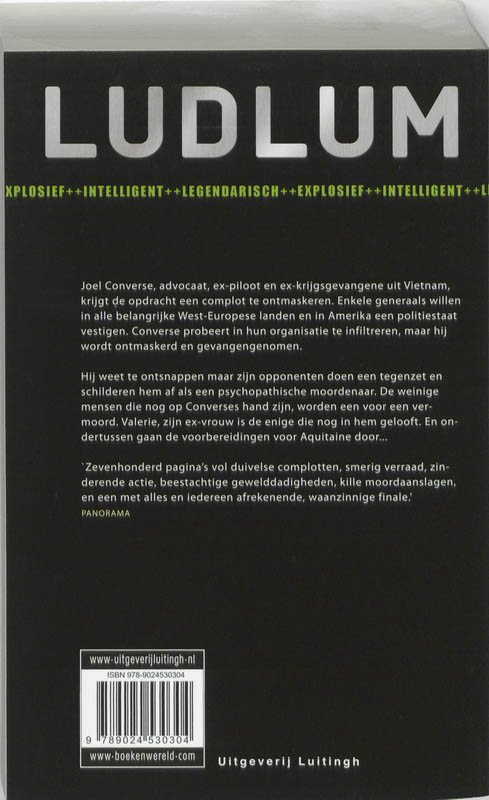 De Aquitaine samenzwering achterkant