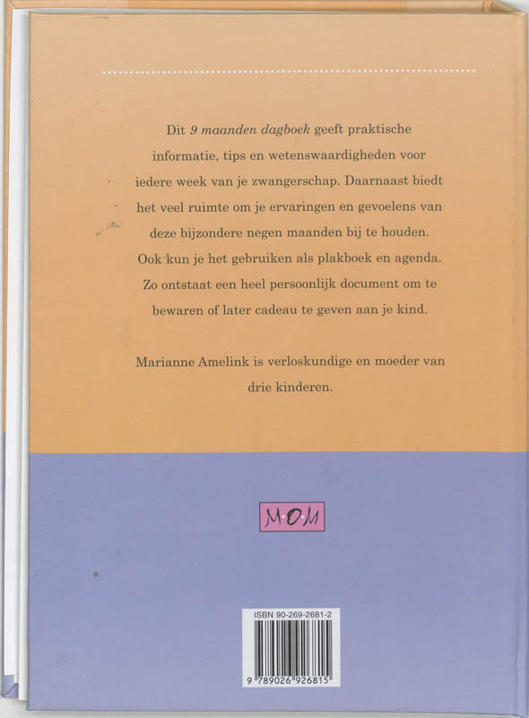 9 maanden dagboek achterkant