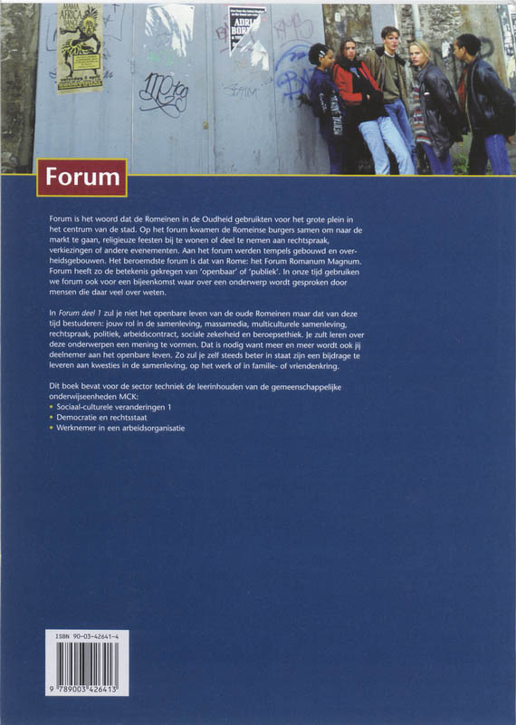Forum 1 Leerlingenboek achterkant