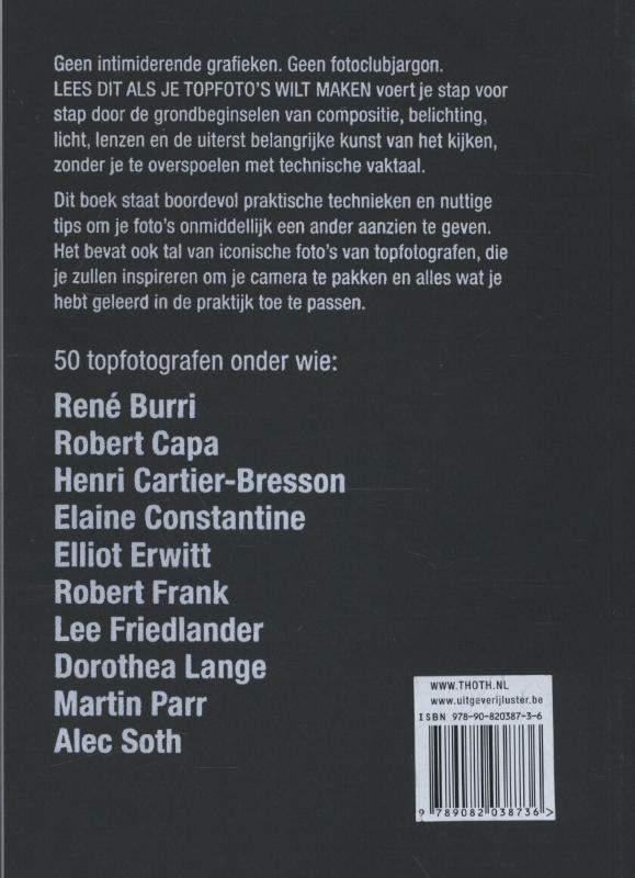 Lees dit als je topfoto's wilt maken / Lees dit achterkant