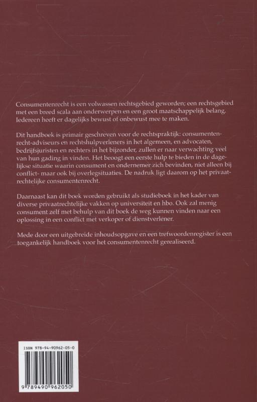 Handboek consumentenrecht achterkant