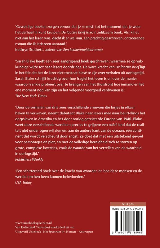 De laatste brief achterkant